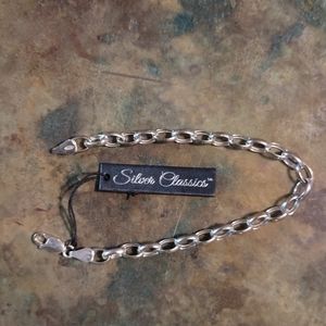 Sterling Silver 7" link chain bracelet